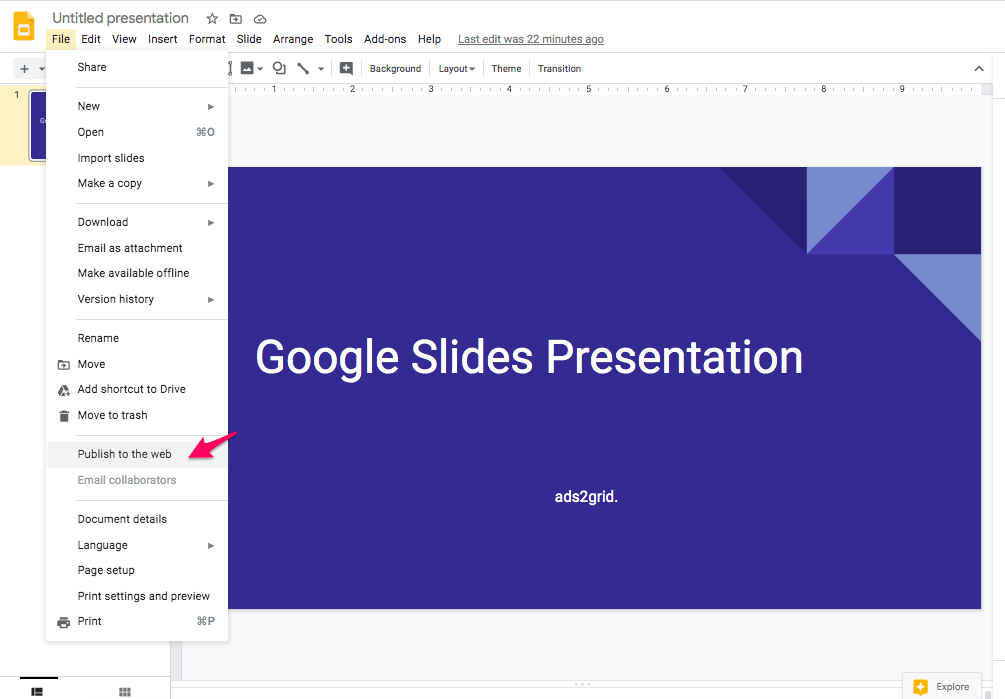 Google Slide – ads2grid Help Center